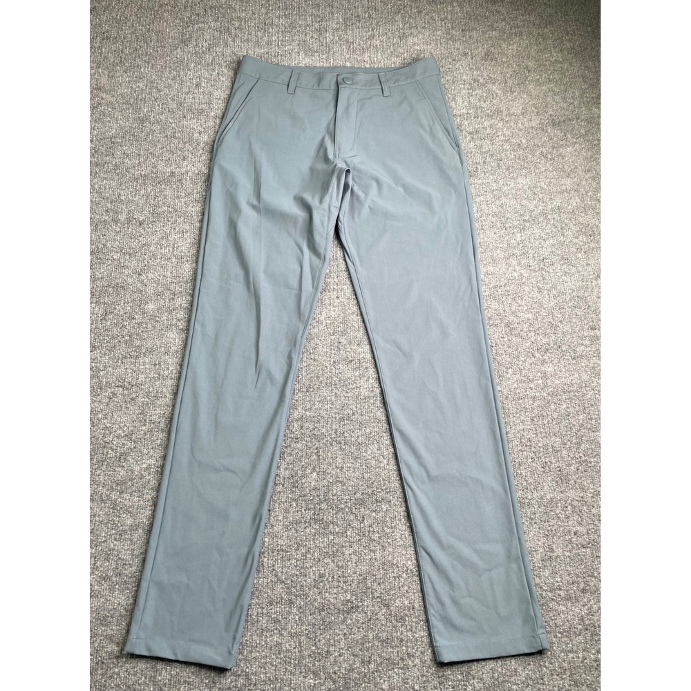Rhone Commuter Slim Pants Mens 30 Grey Blue Performance Trousers 100036